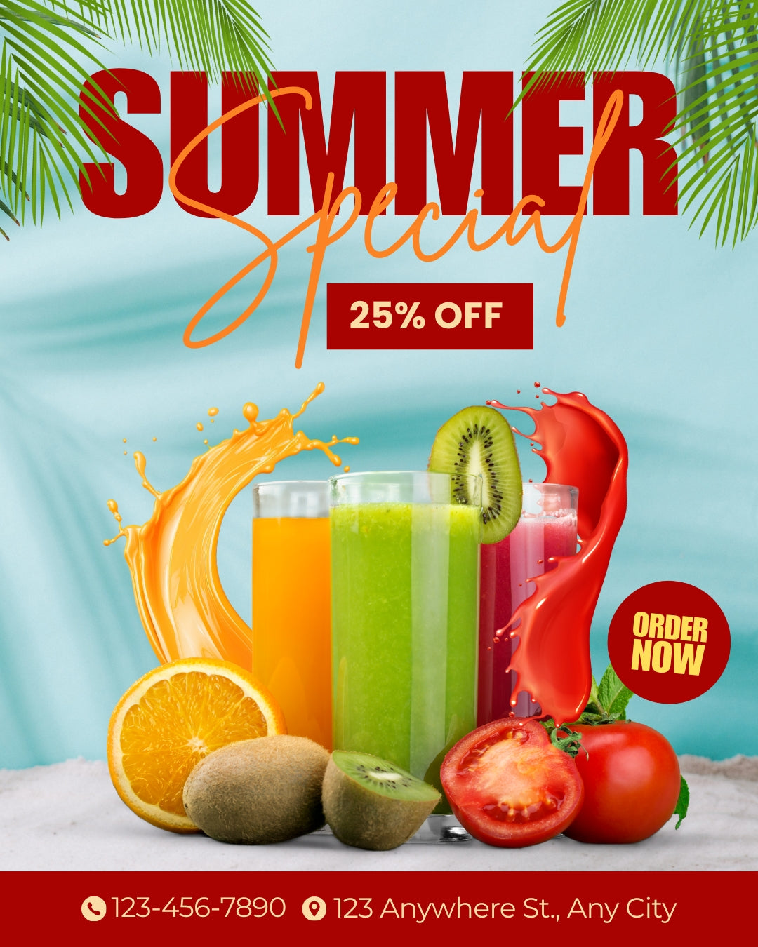 Red, Green and Blue Summer Juice