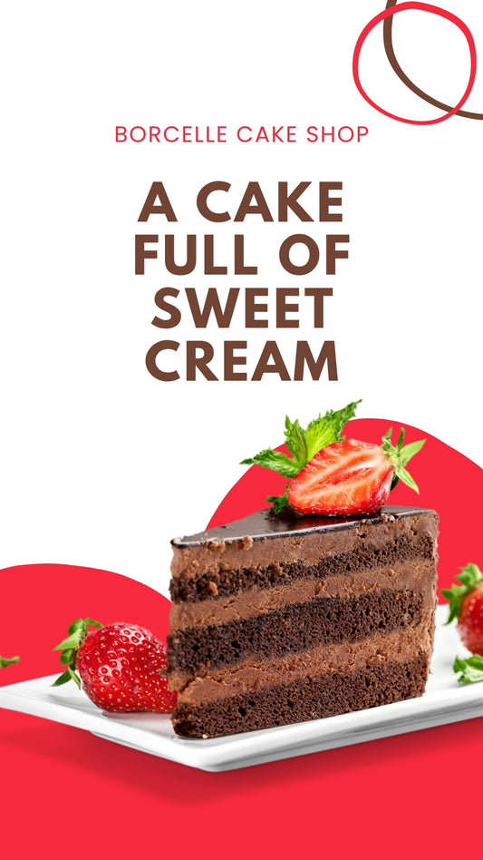 Red Brown Organic Shape Cake